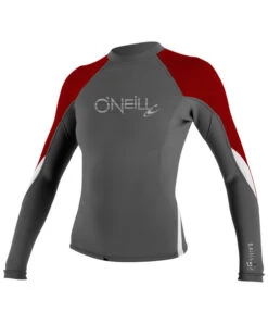 Oneill Bahia LS 1.5mm Crew Red Grey