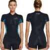 Oneill Bahia 2mm SS Short Spring Aqua Black Aquaswirl -Diving Suit Shop 5293OA