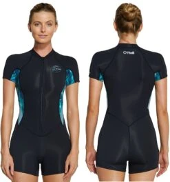 Oneill Bahia 2mm SS Short Spring Aqua Black Aquaswirl