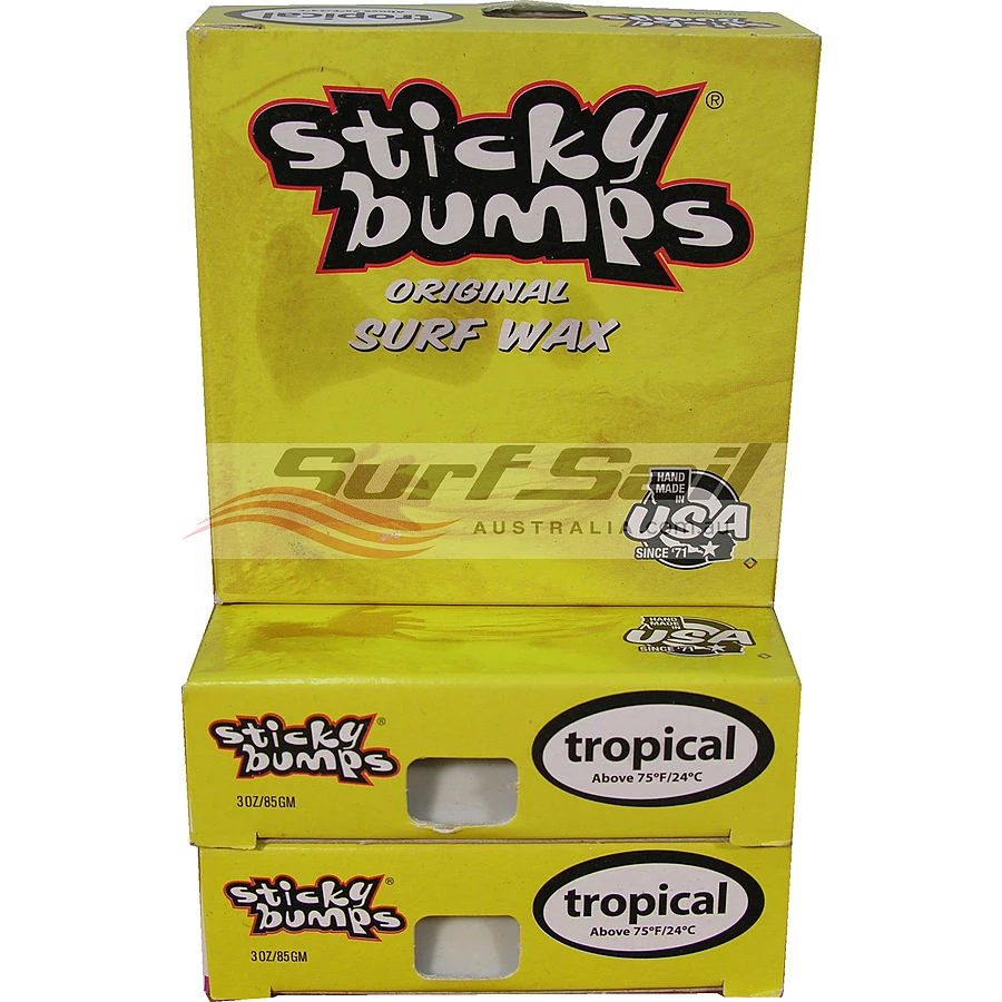 Sticky Bumps Tropical Water Original Surf Wax 3 Pack 3 Sticky Bumps Tropical Water Original Surf Wax 3 Pack
