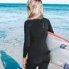 Oceanbuilt GBS Ultra Stretch 2.2mm Ladies Backzip Full Steamer Black -Diving Suit Shop OBladiesweti 2